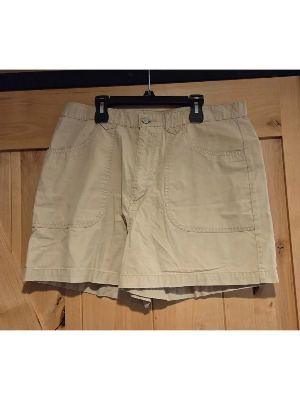 Vtg Y2k 90s Bill Blass Woman's 12 Tan Khaki Utility High Rise Shorts Big Pockets